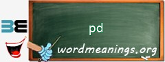 WordMeaning blackboard for pd